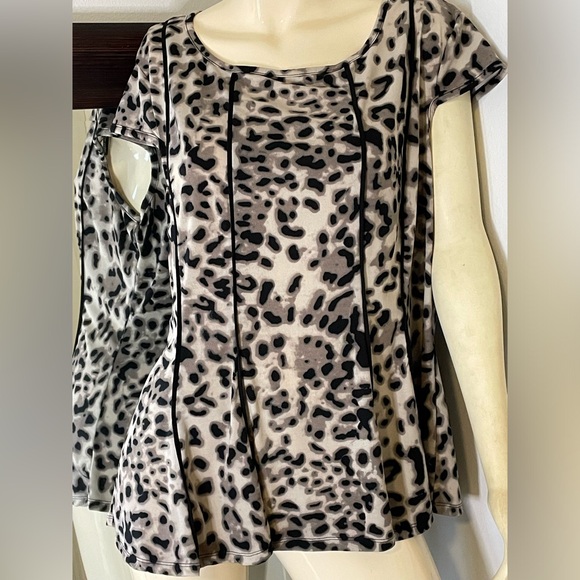 Maria Gabrielle Animal Print Blouse / Top 2XL - Picture 2 of 7